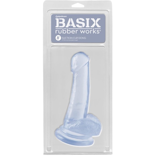 Jelly Dildo Basix Rubber Works 20cm Διαφανές