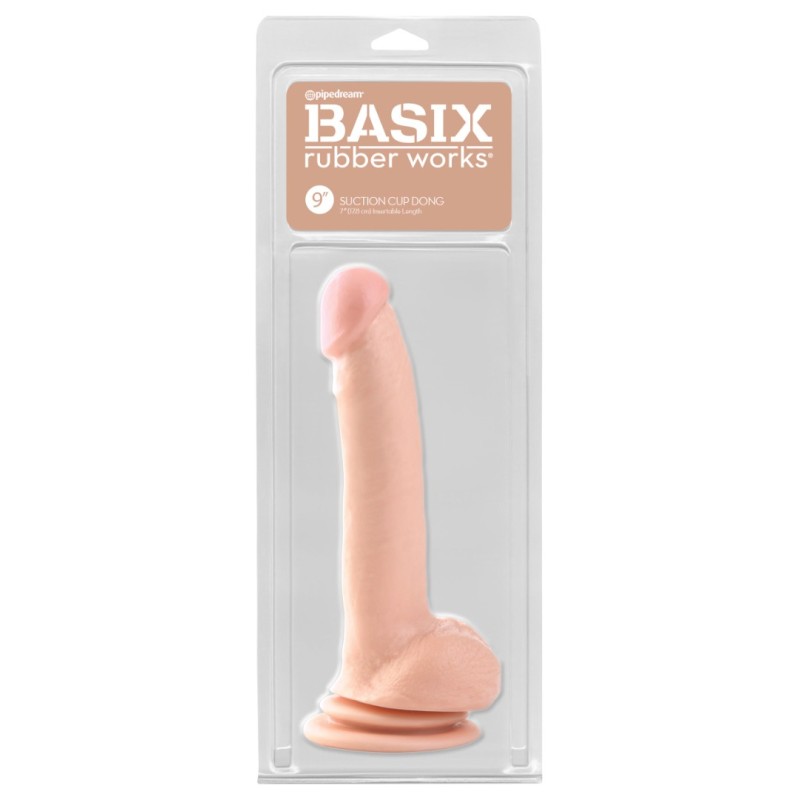 Realistic Dildo Basix Rubber Works Thicky 24.5cm Nude