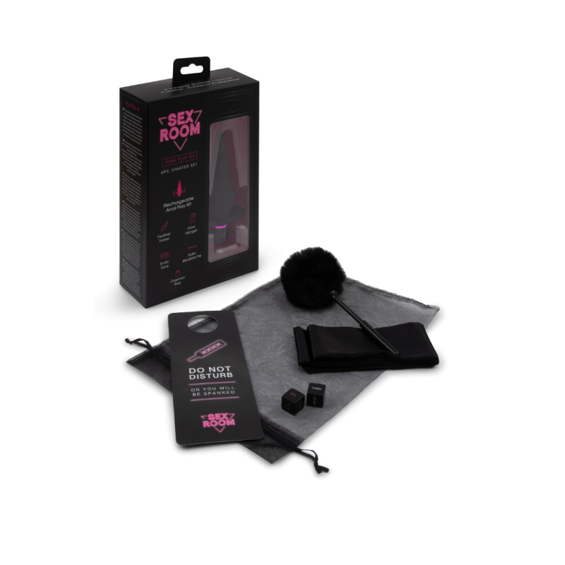 Erotic Set Sex Room Anal Play Kit Black Erotic Set Sex Room Anal Play Kit Black