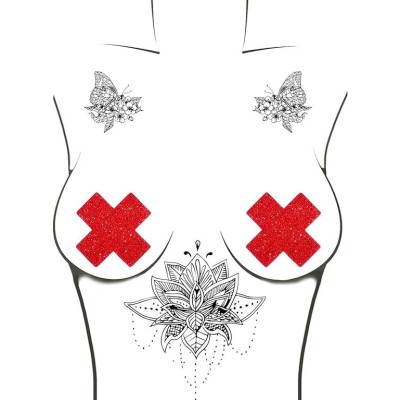 Nipple Stickers Modern Ocean X Factor Red Nipple Stickers Modern Ocean X Factor Red