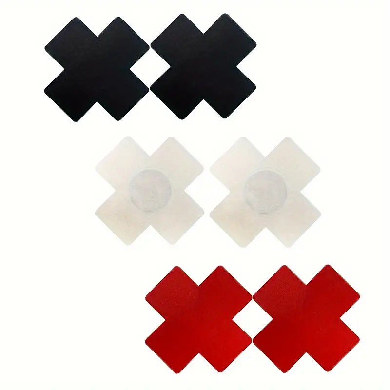 Love Market Σετ Αυτοκόλλητα Θηλών Love Market Cross 3τμχ Διακοσμητικά Θηλών