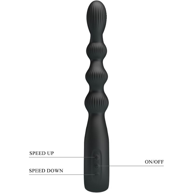 Pretty Love Powerful Anal Beads Pretty Love Federer Black Vibrators