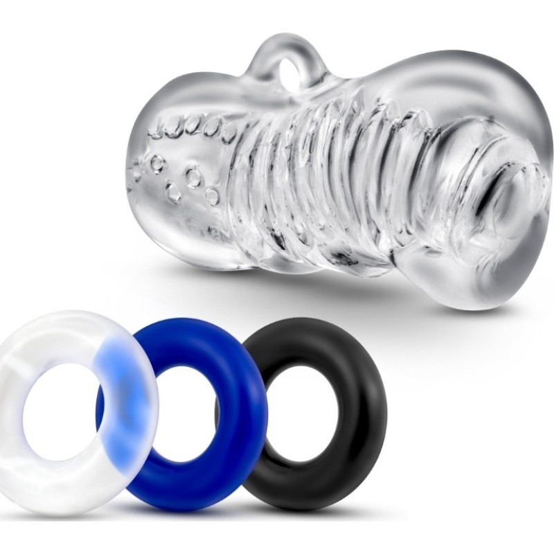 Σετ Αυνανιστήρι Blush με Δαχτυλίδια Πέους Quickie Kit Jerk Off Διαφανές Blush Σετ Αυνανιστήρι Blush με Δαχτυλίδια Πέους Quickie Kit Jerk Off Διαφανές Με ουδέτερο άνοιγμα