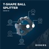 Boners Silicone Cock Ring And Ball Splitter Boners T-Shape Grey Cock Rings