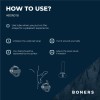 Boners Silicone Cock Ring And Ball Splitter Boners T-Shape Grey Cock Rings