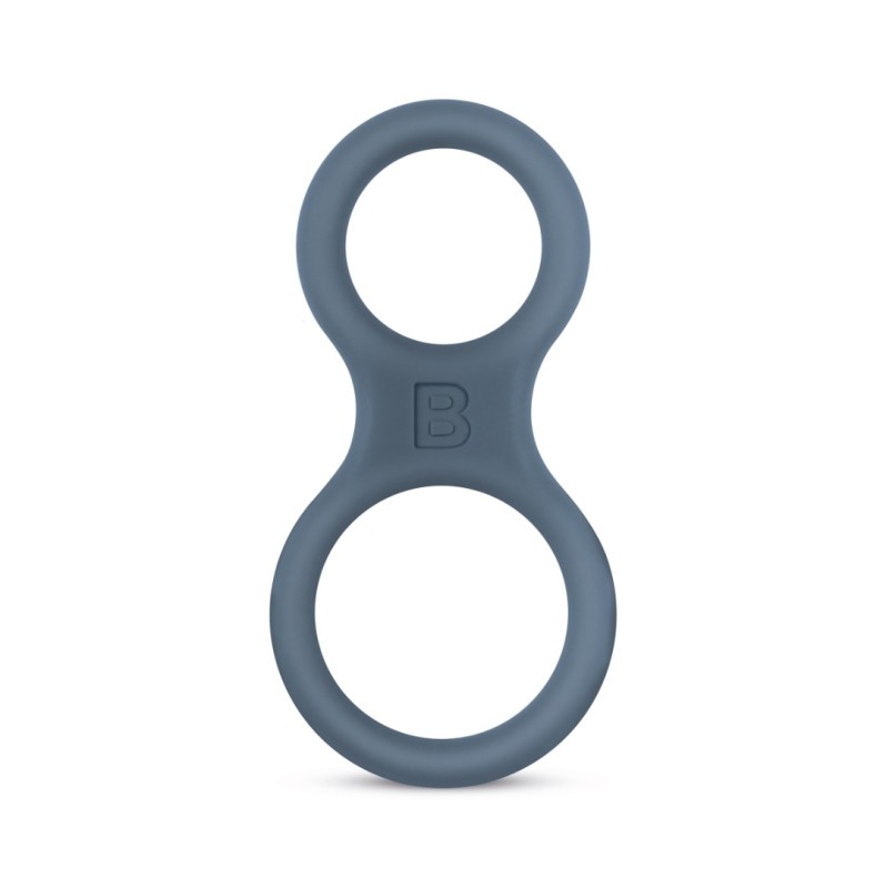 Silicone Cock Ring And Ball Stretcher Boners Grey