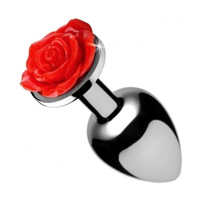 Butt Plug Red Rose Small Red Butt Plug Red Rose Small Red