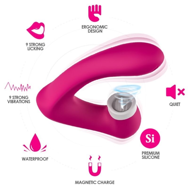 Clit & G-Spot Licking Vibrator Armony Pink