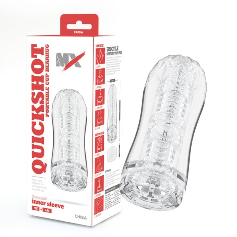 Chisa Stroker Chisa Quickshot Bearhug Clear With neutral opening