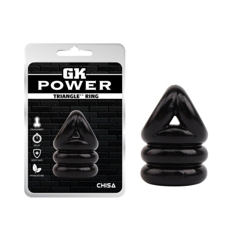 Chisa Cock And Ball Ring Chisa Triangle Black Cock Rings