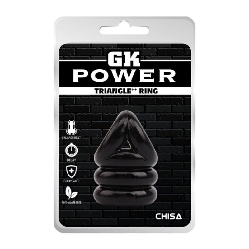 Chisa Cock And Ball Ring Chisa Triangle Black Cock Rings