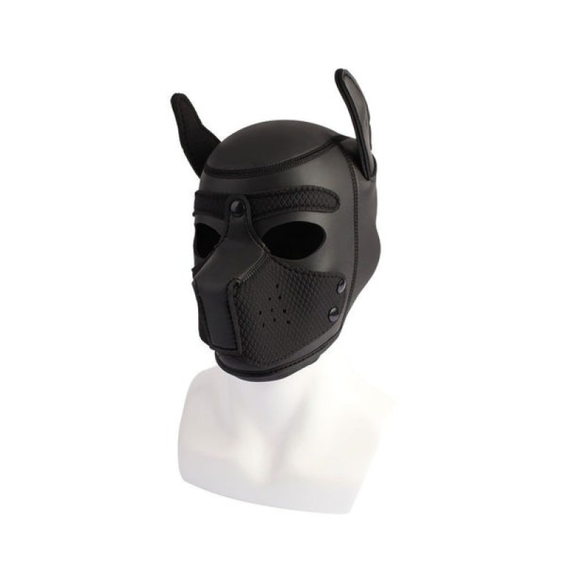 Chisa Μάσκα Bondage Chisa Doggy Hood Μαύρη Μάσκες full face