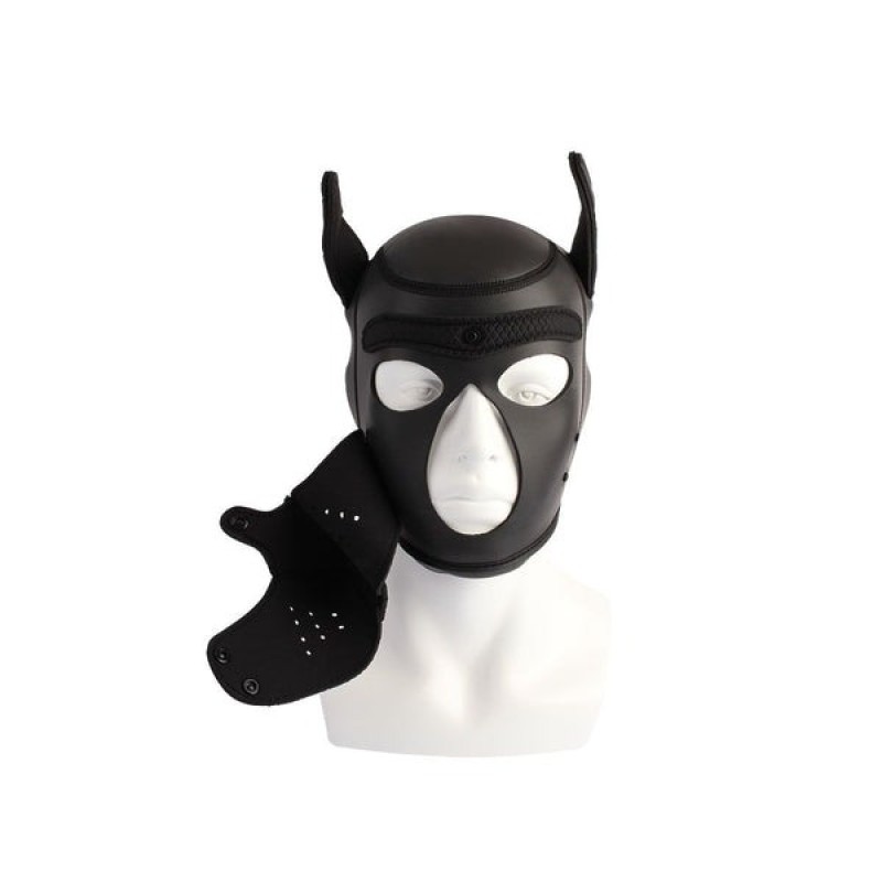 Chisa Μάσκα Bondage Chisa Doggy Hood Μαύρη Μάσκες full face