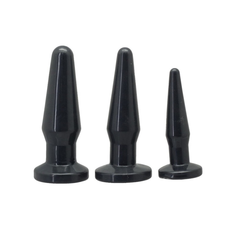 Butt Plug Set Toyz4lovers Happy Set Black Toyz4lovers Butt Plug Set Toyz4lovers Happy Set Black Non-Vibrating butt plugs