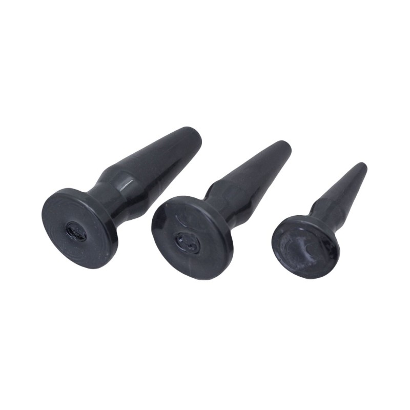 Butt Plug Set Toyz4lovers Happy Set Black Toyz4lovers Butt Plug Set Toyz4lovers Happy Set Black Non-Vibrating butt plugs