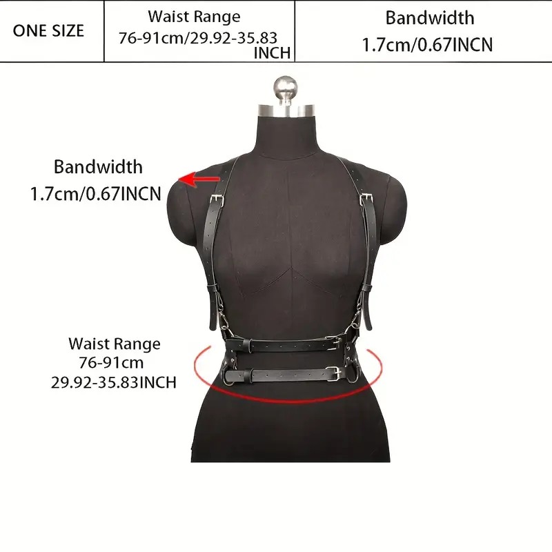 Love Market Ρυθμιζόμενο Harness Top Μαύρο Harnesses