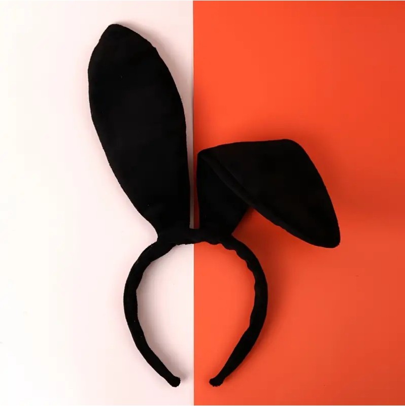 Headband with Bunny Ears Black