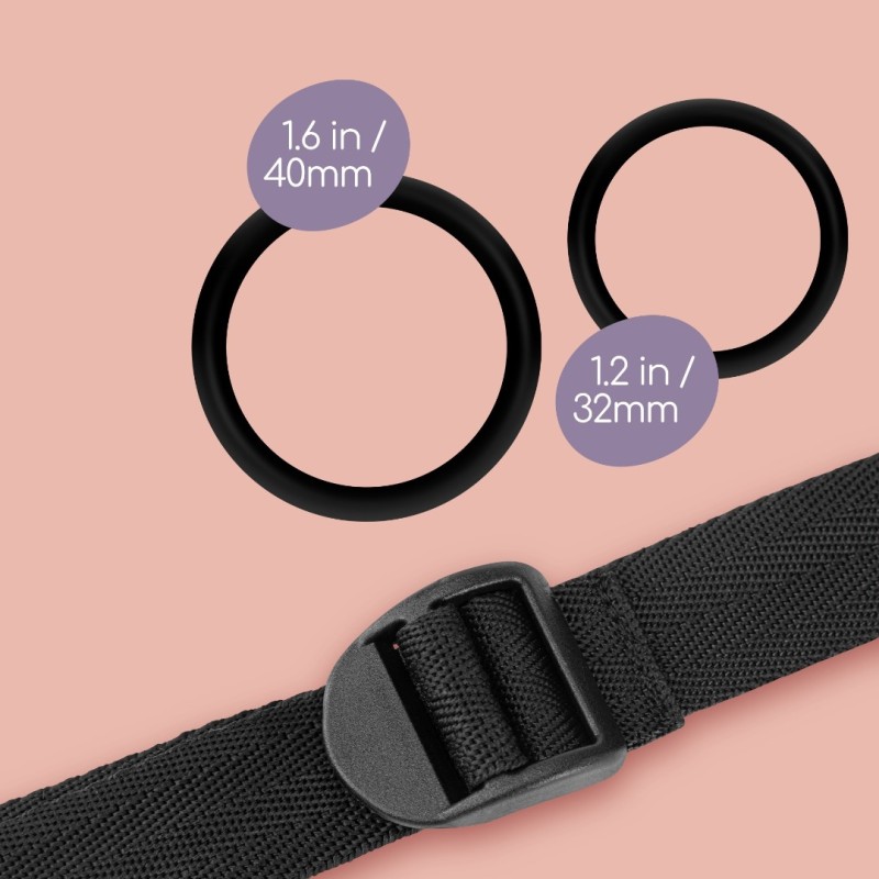 Strap-on Harness with Silicone Rings Crushious Snap Black Crushious Strap-on Harness with Silicone Rings Crushious Snap Black Women's Strap-On