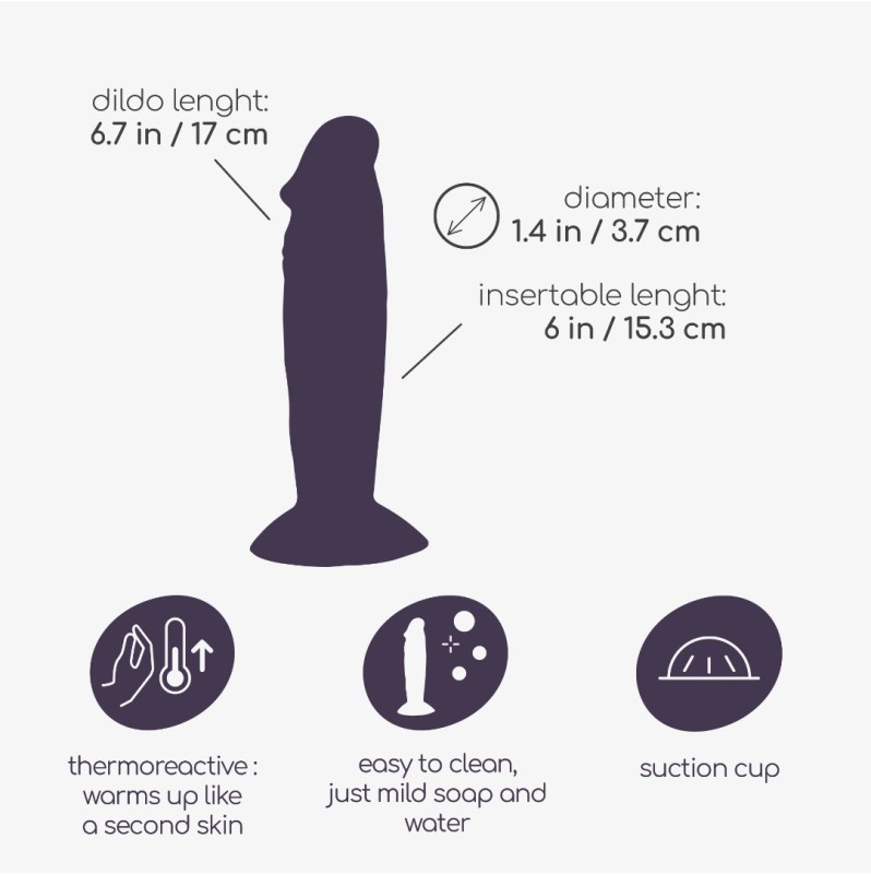 Ρεαλιστικό Dildo Crushious Ollie 17cm Μπεζ Ρεαλιστικό Dildo Crushious Ollie 17cm Μπεζ