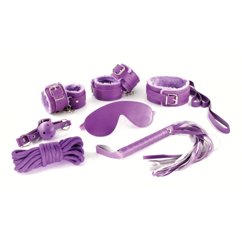 BDSM Bondage Kit Dungeons & Maidens 8pcs Purple