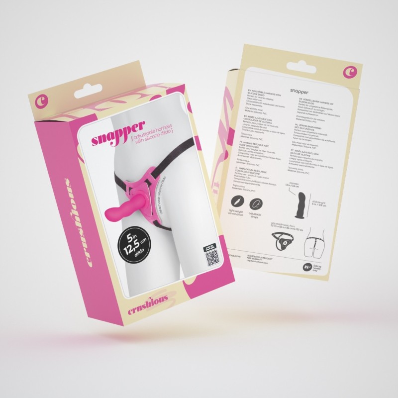 Strap-On Set Crushious Snapper 12.5cm Pink Crushious Strap-On Set Crushious Snapper 12.5cm Pink Women's Strap-On