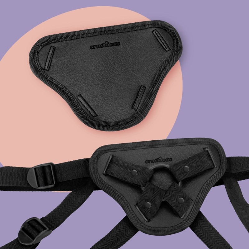 Strap-on Harness with Silicone Rings Crushious Snap Black Crushious Strap-on Harness with Silicone Rings Crushious Snap Black Women's Strap-On