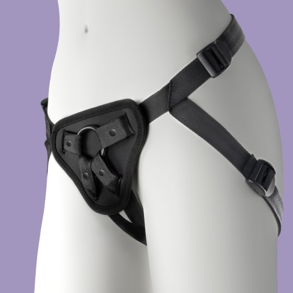 Strap-on Harness with Silicone Rings Crushious Snap Black Strap-on Harness with Silicone Rings Crushious Snap Black