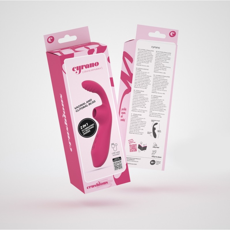 Clit & G-Spot Vibrator Crushious Cyrano Pink