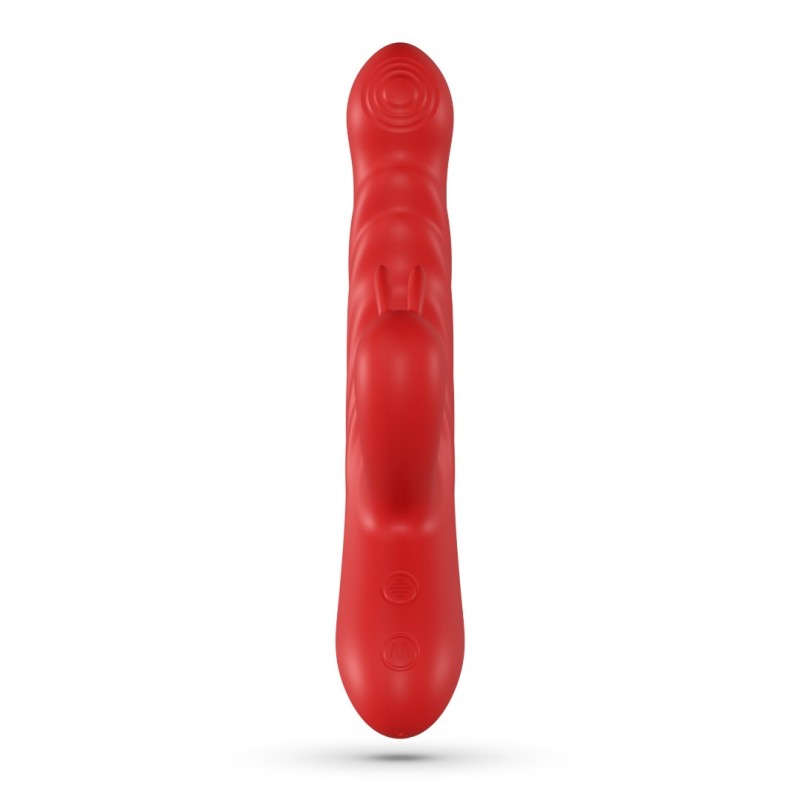 Erospace Rabbit Vibrator with Tongue Sweet Play A4 Red Rabbit