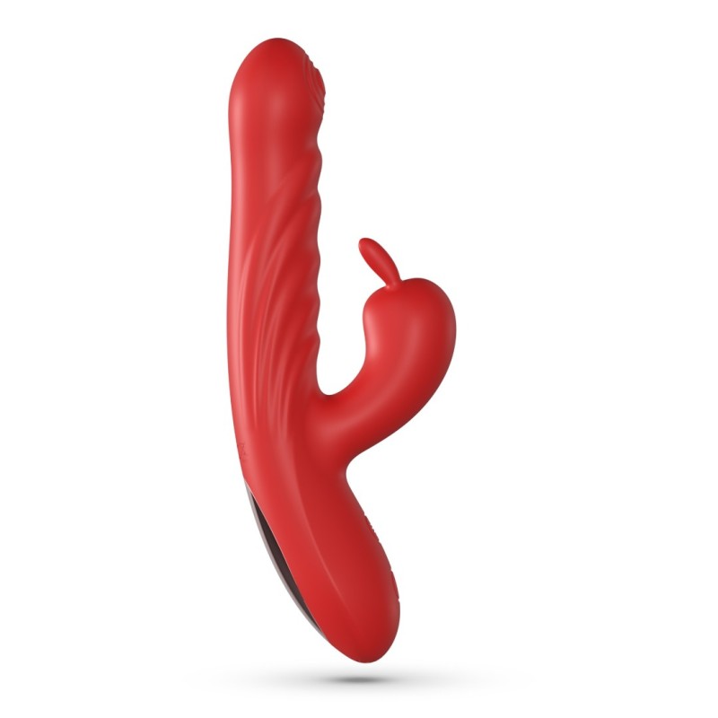 Erospace Rabbit Vibrator with Tongue Sweet Play A4 Red Rabbit