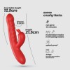 Erospace Rabbit Vibrator with Tongue Sweet Play A4 Red Rabbit
