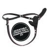 Crushious Vibrating Double Strap-On Crushious Labionda 15.5cm Black Women's Strap-On