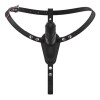 Crushious Vibrating Double Strap-On Crushious Labionda 15.5cm Black Women's Strap-On