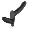 Crushious Vibrating Double Strap-On Crushious Labionda 15.5cm Black Women's Strap-On