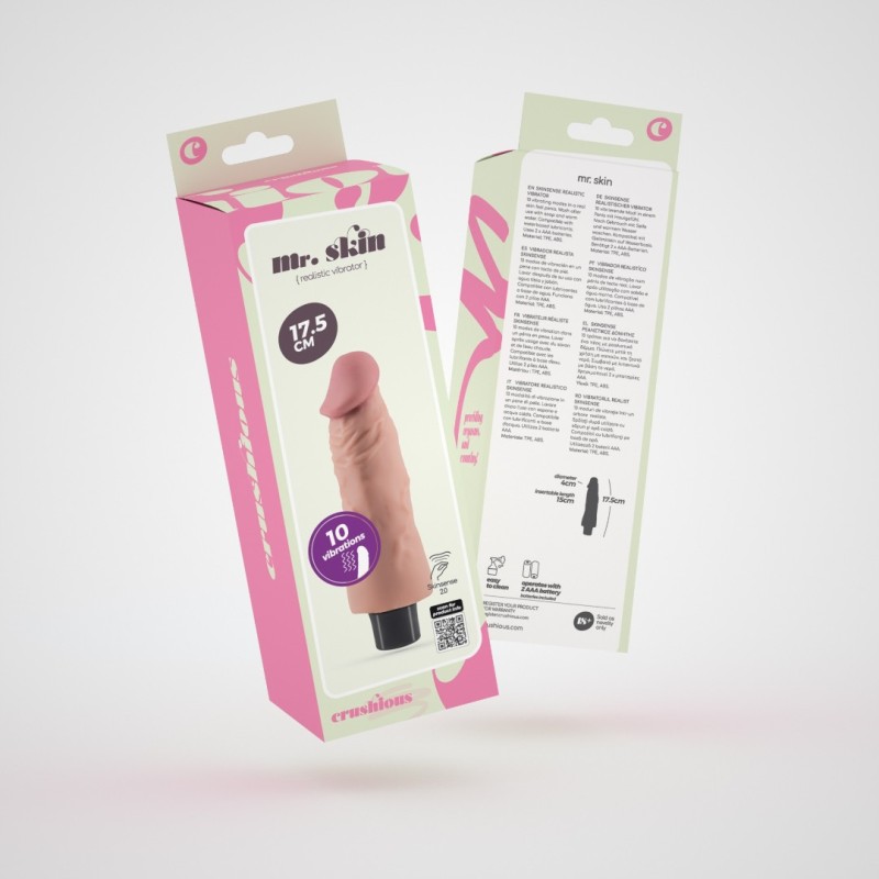 Realistic Vibrator Crushious Mr.Skin 17.5cm Nude Crushious Realistic Vibrator Crushious Mr.Skin 17.5cm Nude Realistic