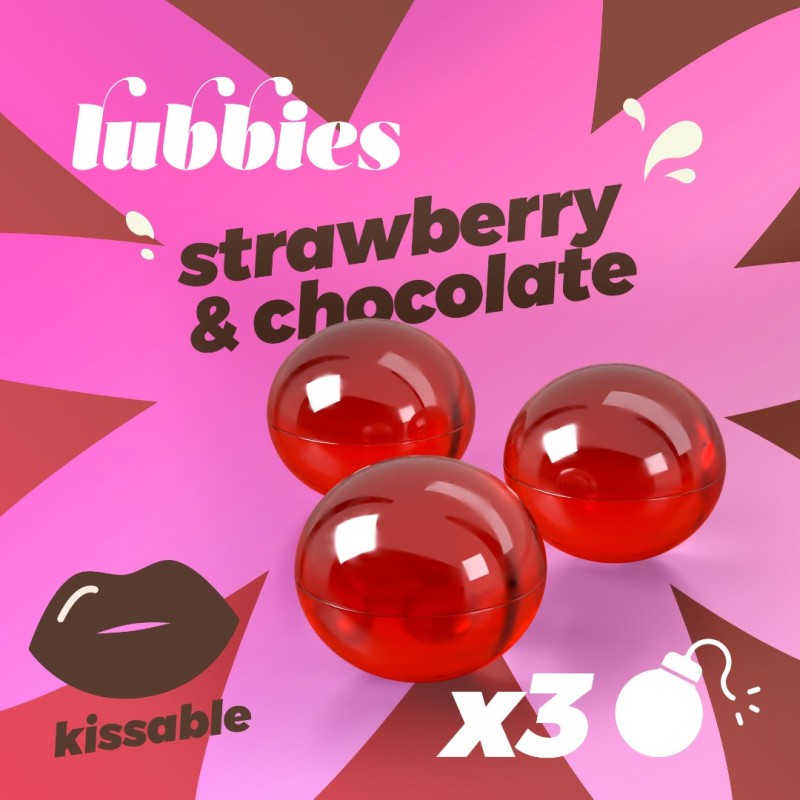 Crushious Erotic Balls Crushious Lubbies Strawberry & Chocolate 3x3g Oils & Candles
