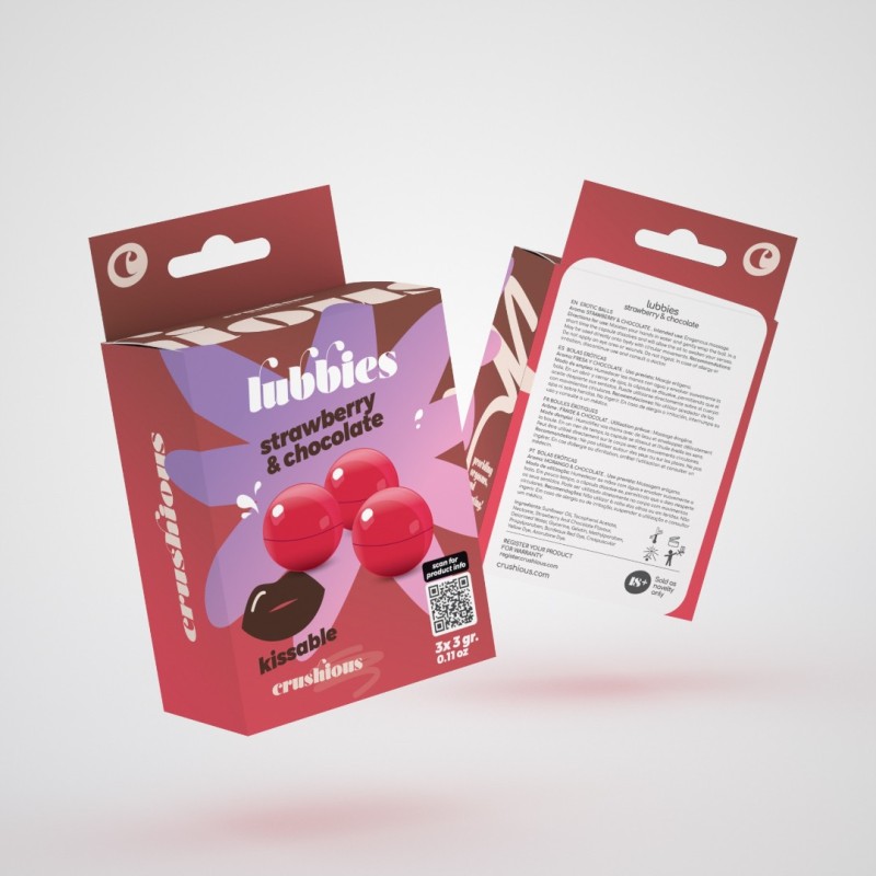 Crushious Erotic Balls Crushious Lubbies Strawberry & Chocolate 3x3g Oils & Candles