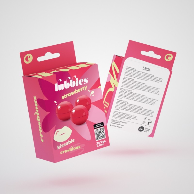 Crushious Erotic Balls Crushious Lubbies Strawberry 3x3g Oils & Candles