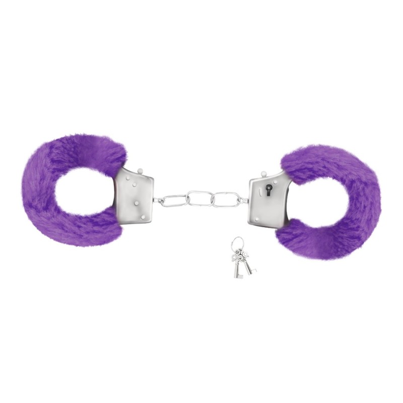 Crushious Furry Handcuffs Crushious Love Cuffs Purple Metal handcuffs