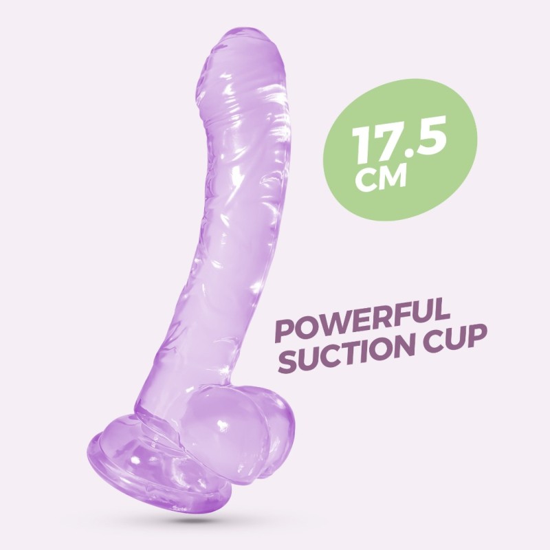 Crushious Πρωκτικό Jelly Dildo Crushious Hudini 17.5cm Μοβ Jelly