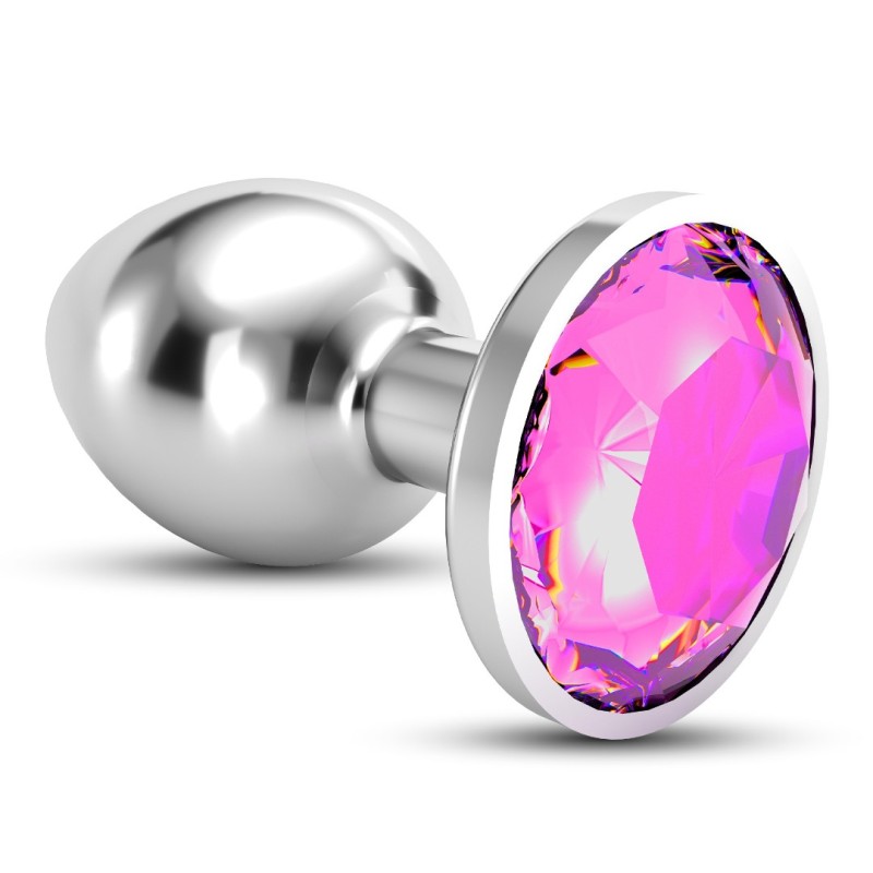 Crushious Butt Plug With Jewel Crushious Bijou Large Silver/Pink Non-Vibrating butt plugs