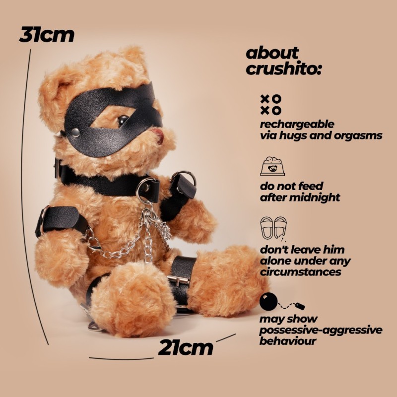 Crushious Λούτρινο Crushito Bondage Fetish Teddy Bear Χιουμοριστικά