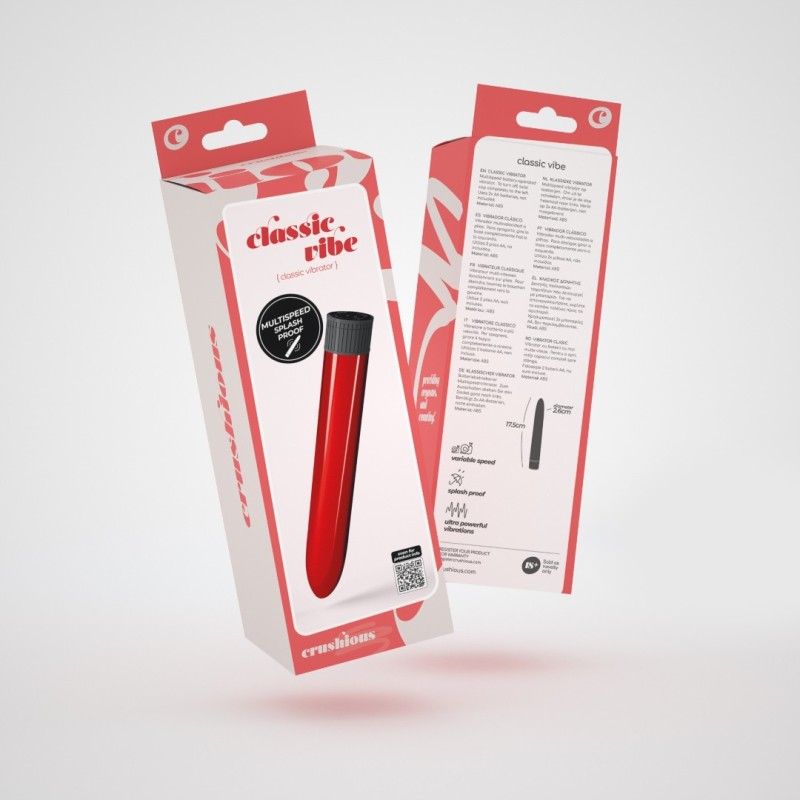 Crushious Classic Vibrator Crushious Classic Vibe Red Classic
