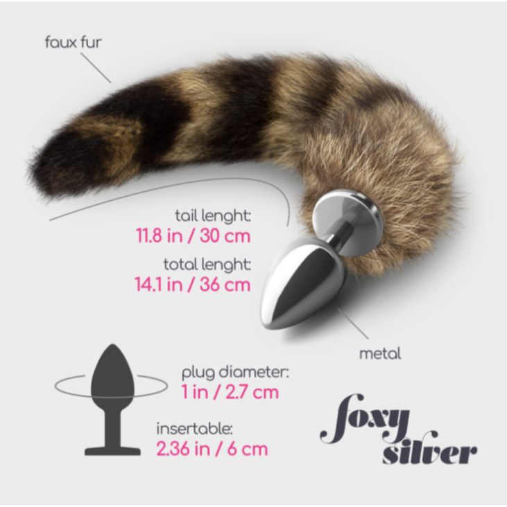 Metal Butt Plug with Tail Crushious Foxy Delight Brown Crushious Metal Butt Plug with Tail Crushious Foxy Delight Brown Non-Vibrating butt plugs