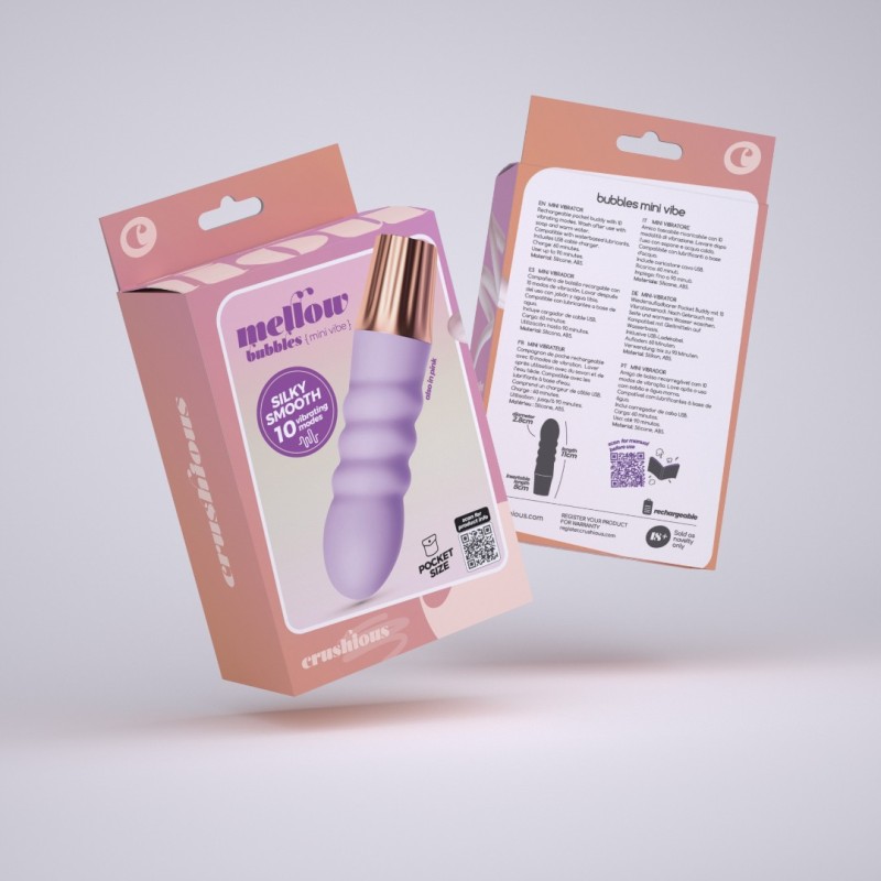 Crushious Bullet Vibrator Crushious Mellow Bubbles Mini Purple Bullet