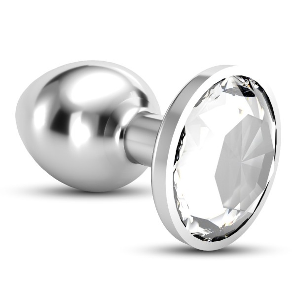 Butt Plug With Jewel Crushious Bijou Large Silver/Clear