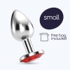 Crushious Butt Plug With Jewel Crushious Bijou Small Silver/Red Non-Vibrating butt plugs