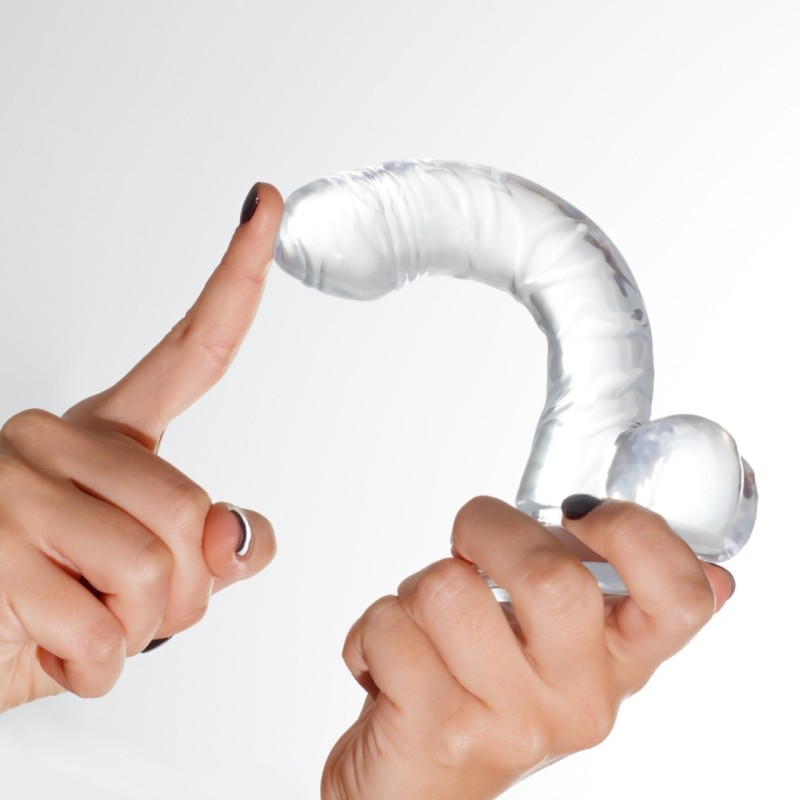 Crushious Πρωκτικό Jelly Dildo Crushious Hudini 17.5cm Διαφανές Jelly