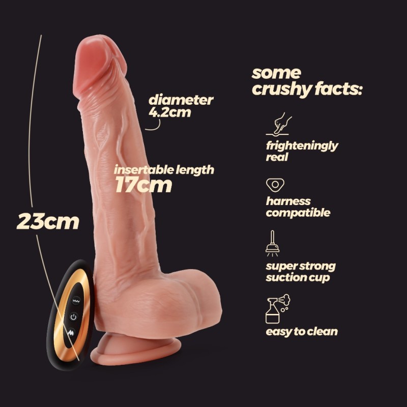 Realistic Thrusting Vibrator With Suction Cup Crushious Inviktus Vibe 9 23cm Nude Crushious Realistic Thrusting Vibrator With Suction Cup Crushious Inviktus Vibe 9 23cm Nude Realistic
