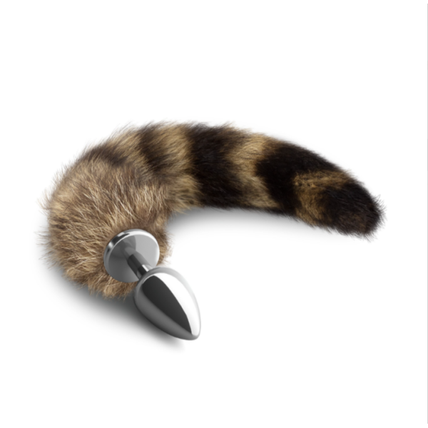 Metal Butt Plug with Tail Crushious Foxy Delight Brown